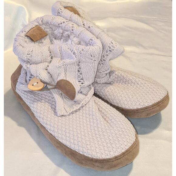 MukLuks Women's Slipper Booties Hard Sole Lavender Faux Fur Lined XL (11-12) NWT - Picture 1 of 9